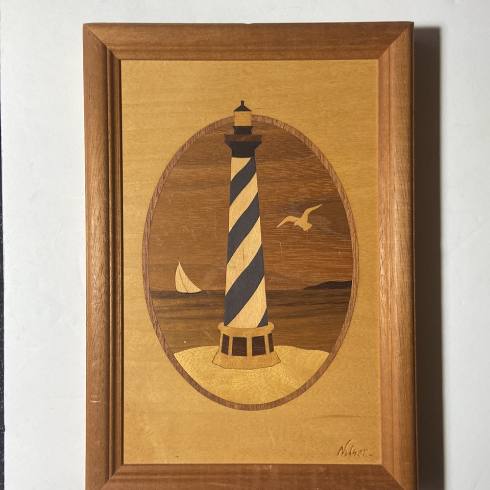 Nelson River Inlay Wooden Art Framed Wall Hanging